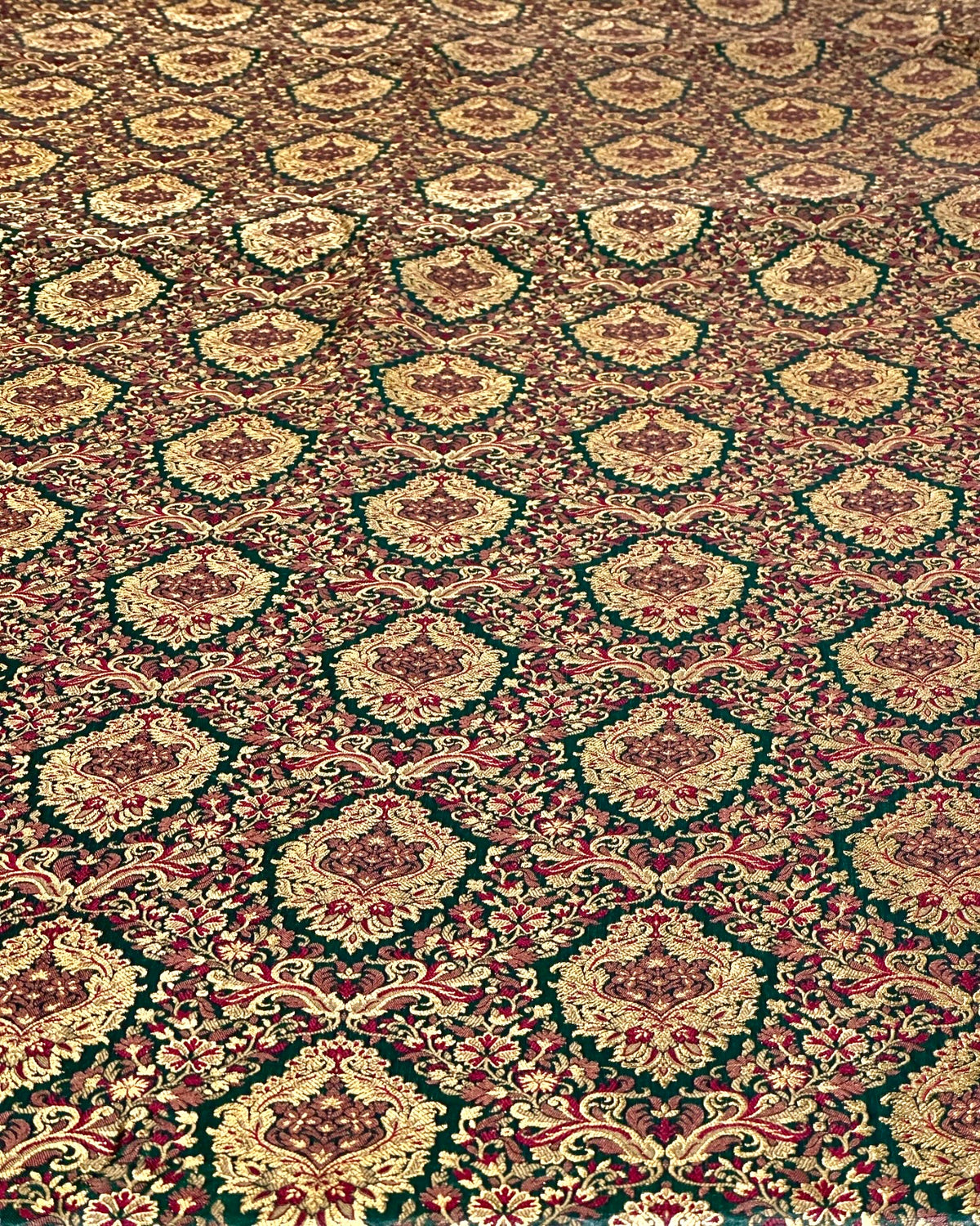 Blended Jangla Jamawar With Multi Coloured Resham Work