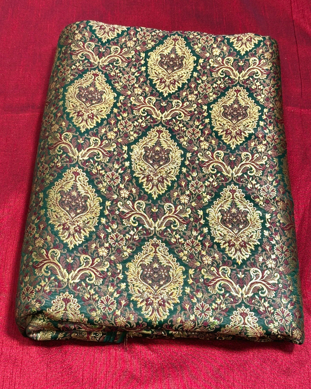 Blended Jangla Jamawar With Multi Coloured Resham Work