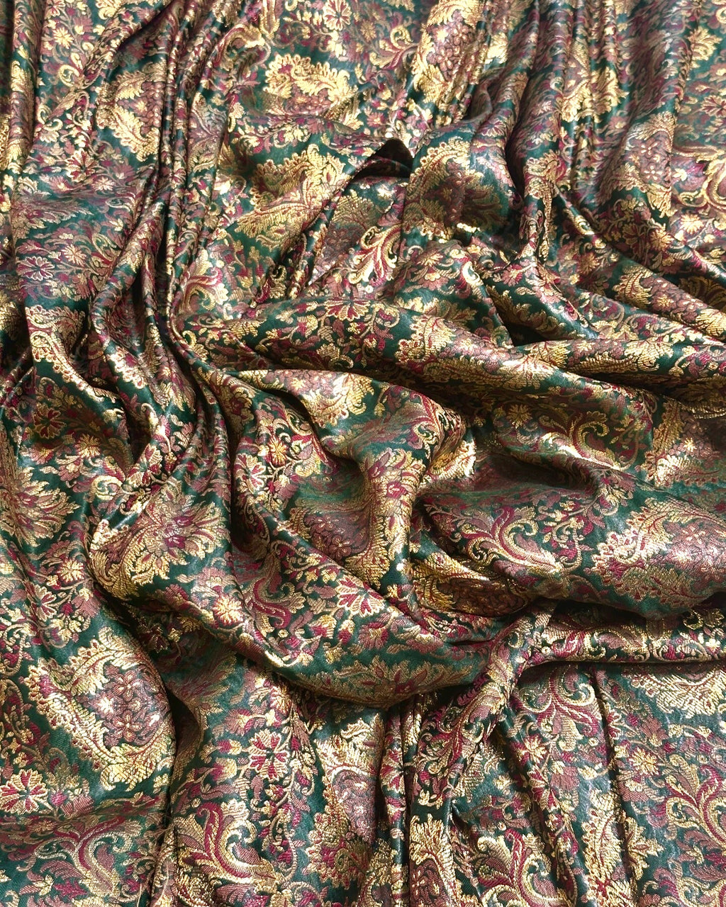 Blended Jangla Jamawar With Multi Coloured Resham Work