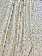 Pure Jangla Katan Silk With Yellow Golden Zari Work