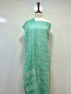 Shirt And Dupatta Pure Georgette Chiffon With Karandi Emboss Work