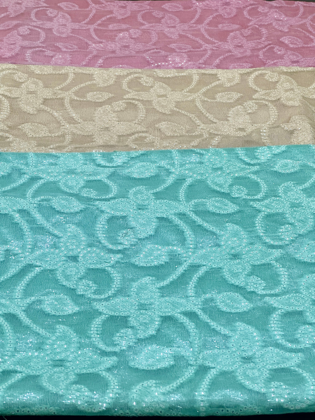 Shirt And Dupatta Pure Georgette Chiffon With Karandi Emboss Work