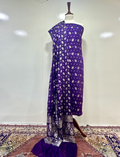 Shirt And Dupatta Pure Crinkle Chiffon With Lorex/RoseGold Zari Work