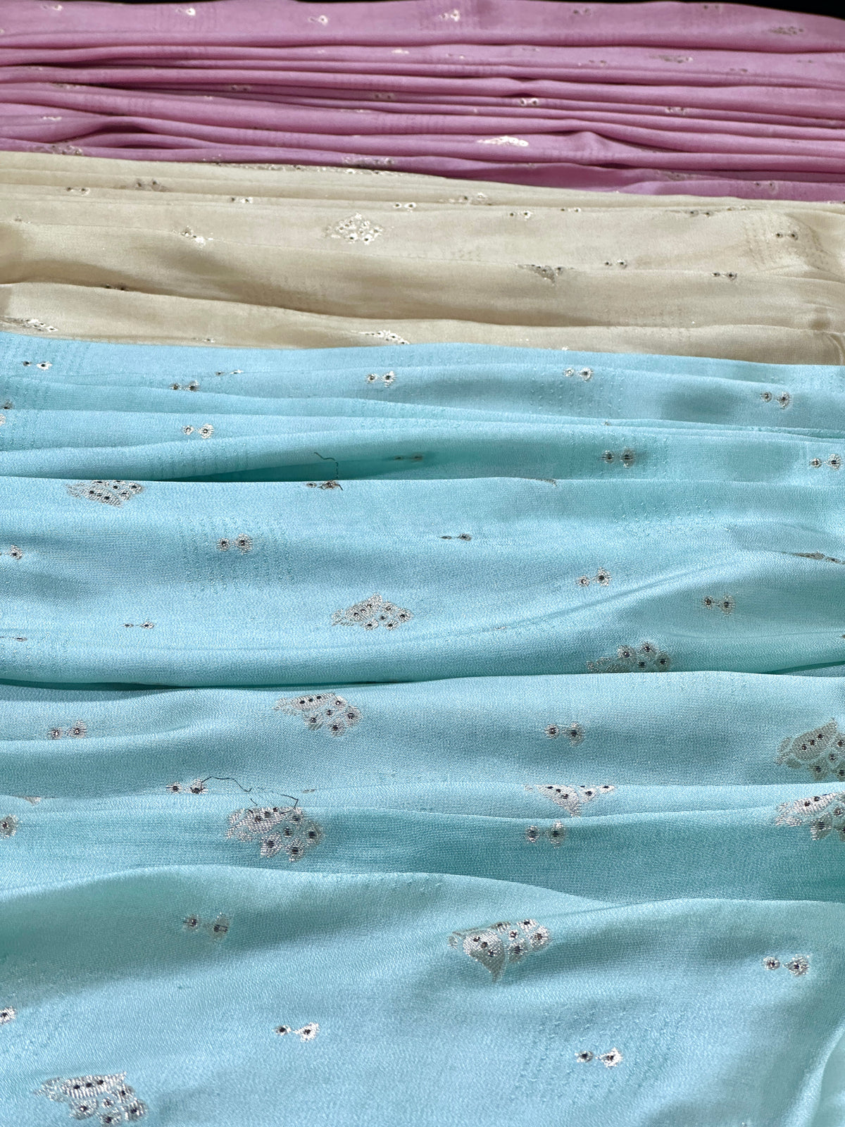 Saree Pure Sheesha Silk With Brown Copper Zari Work