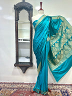 Saree Tussel Silk With Yellow Golden Zari Work