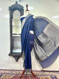 Saree Pure Crinkle Chiffon With RoseGold Zari Work