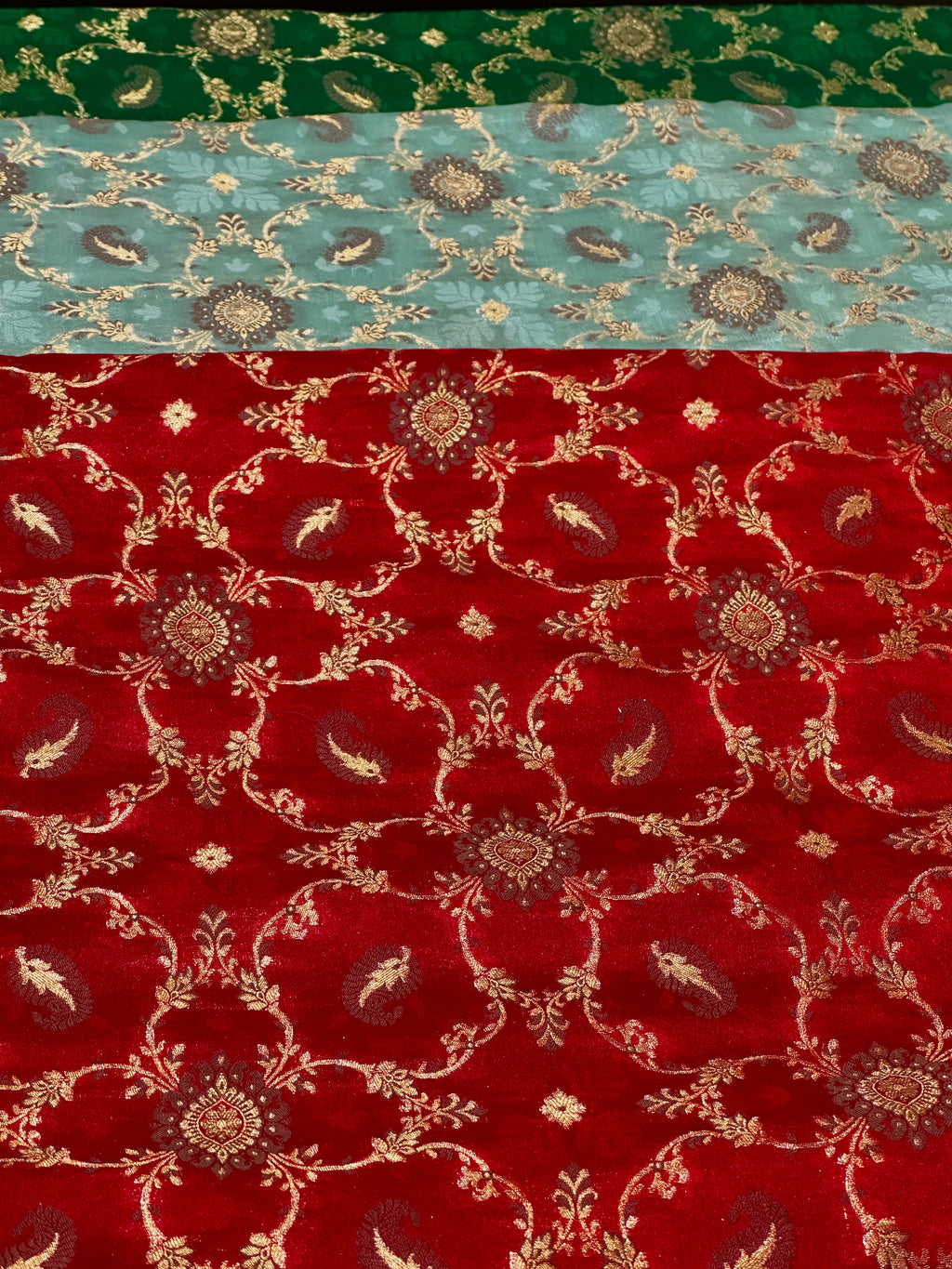 Shirt Dupatta Pure Shamoos Silk With Coloured Resham/Golden Zari Work