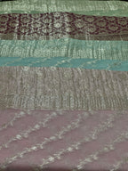 Saree Pure Crinkle Chiffon With Rosegolden Zari Work