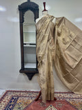 Saree Pure Chandheri Silk With Rosegolden Zari Work