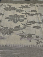 Saree Pure Chandheri Silk With Rosegolden Zari Work