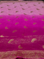 Saree Pure Kanjivaram Silk With Double Shade/Yellow Golden Zari Work
