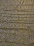 Pure Chiffon Atlas Jamawar With Yellow Golden Zari Work