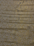 Pure Chiffon Atlas Jamawar With Yellow Golden Zari Work