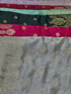Saree Semipure Shamoos Silk With RoseGolden Zari Work