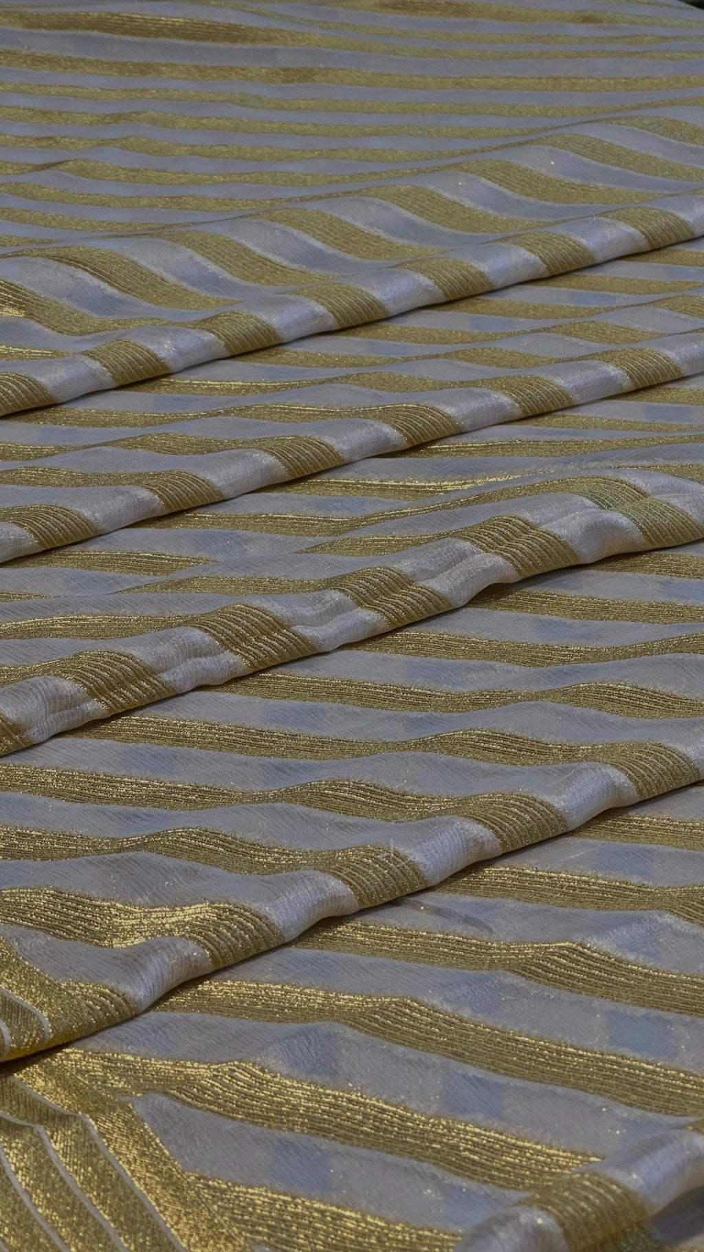 Pure Sartan Chiffon Lining Design Two Side Border