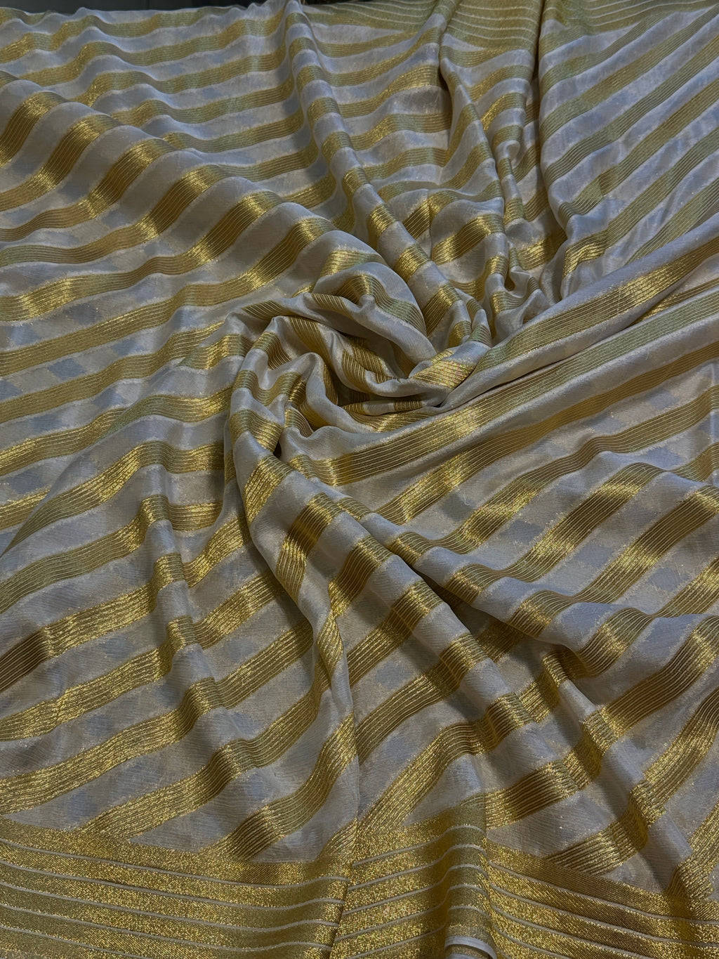 Pure Sartan Chiffon Lining Design Two Side Border