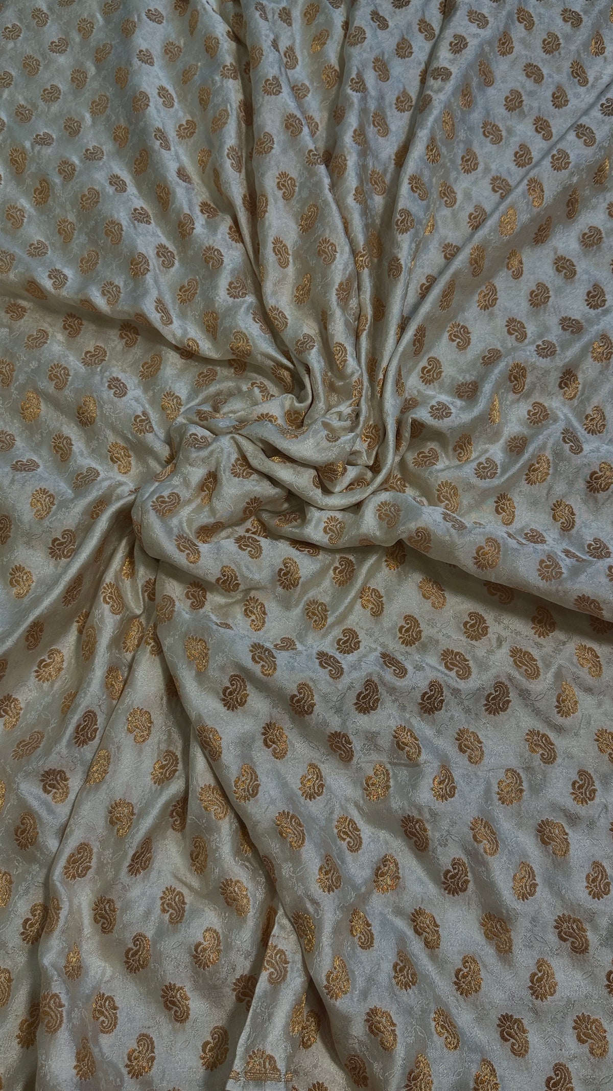 Pure Sartan Kimkhab Jamawar Boti Design With Copper Zari Work
